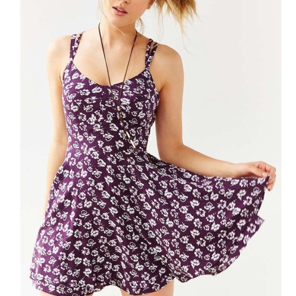 Kimchi Blue Purple Floral Dress